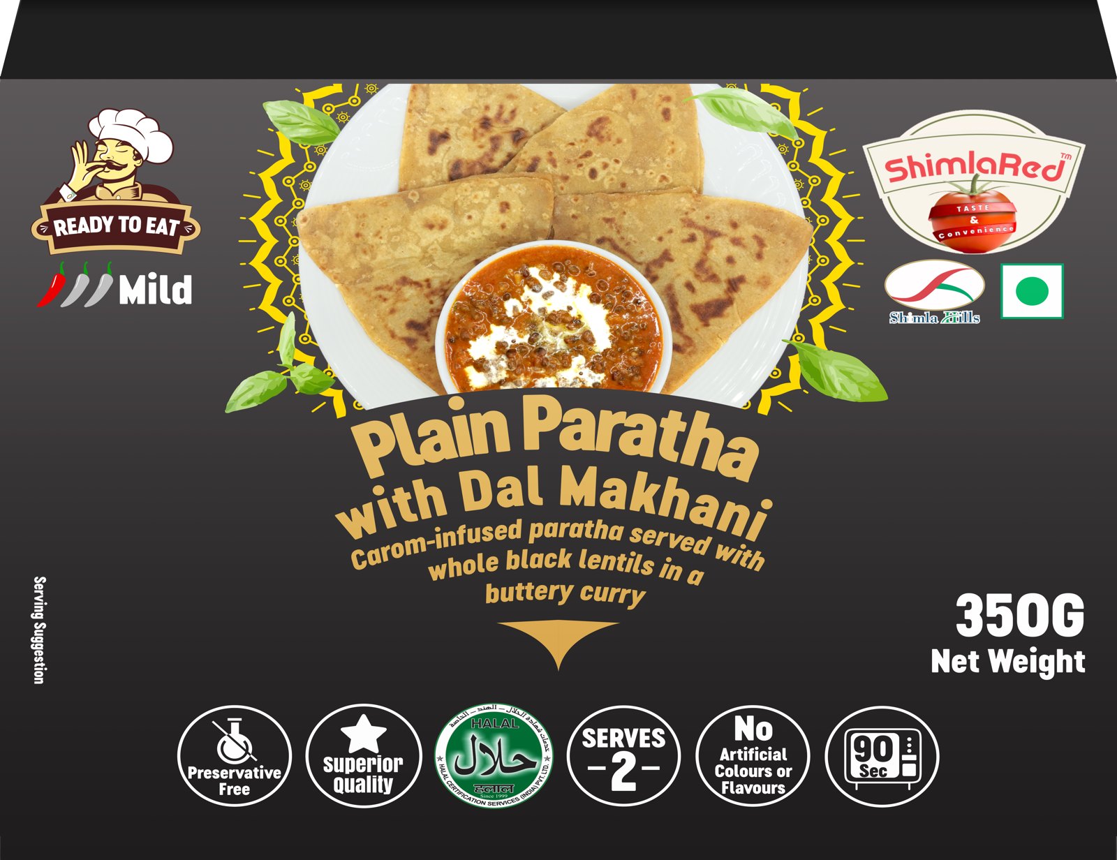 Dal Makhani With Plain Parantha tasteroots product pack