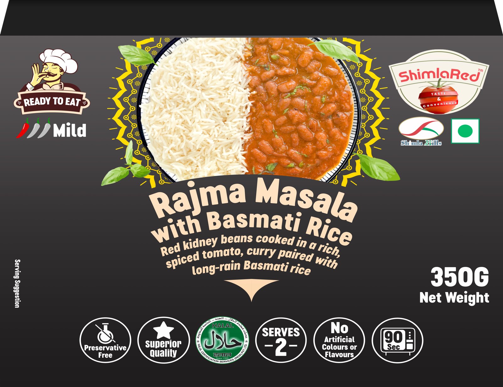 Rajma Masala With Basmati Rice tasteroots product pack